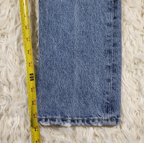 Agolde 90's Crop Mid Rise Straight In Hooked Organic Cotton Jeans Size 24 - Picture 11 of 15